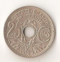 Moneda 25 centimes 1939 - Franta foto