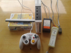 Vand consola nintendo wii NTSC modata software, remote controller, maneta gamecube, jocuri originale - Oferta - 180 lei foto