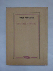 CARTE BANAT- VIRGIL VINTILESCU-SECVENTE LITERARE (BIOGRAFII PERSONALITATI BANATENE), TIMISOARA, 1987 foto