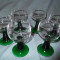 SET 6 CUPE CRISTAL BOHEMIA BICOLOR BAVARIA GERMANIA!