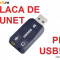 Placa de sunet pe USB. 3D soundcard audio externa/microfon Efect 5.1 - neagra