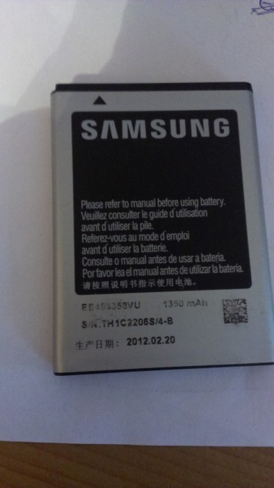Acumulator Samsung Galaxy Fit S5670 cod EB494358VU original nou foto mare Acumulator Samsung Galaxy Fit S5670 cod EB494358VU original nou foto mare
