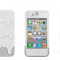 Husa plastic alb gri MELT Iphone 4 4s + folie protectie ecran