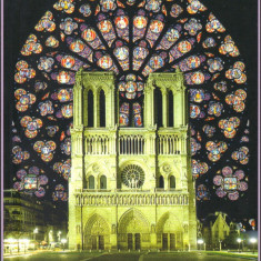 Carte postala FR007 Paris - La facade de la cathedrale Notre-Dame - necirculata [5]