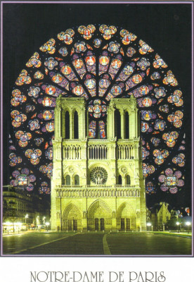Carte postala FR007 Paris - La facade de la cathedrale Notre-Dame - necirculata [5] foto