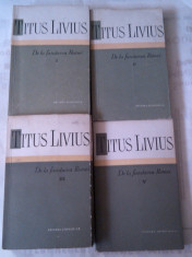 TITUS LIVIUS - DE LA FUNDAREA ROMEI Vol.1.2.3.5. foto