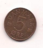No(2) moneda-DANEMARCA -5 ORE 1976