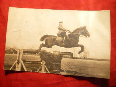Ilustrata - Calarie cu obstacole ,circulata 1908 catre Gimnaziul Militar Craiova foto