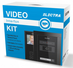 KIT Videointerfon Electra KIT.VPE.2F0.xxB(W) pentru 2 Familii | ELECTRA foto