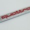 2x Accesoriu auto logo metalic pt audi QUATTRO 2 bucati adeziv inclus sticker