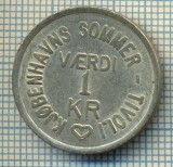 JETON 211 PENTRU COLECTIONARI - KJOBENHAVNS SOMMER - TIVOLI - VAERDI 1 KR -DANEMARCA - STAREA CARE SE VEDE