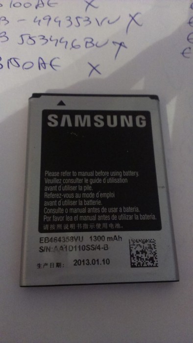 Acumulator Samsung Galaxy Music S6010 EB464358V / EB464358VA / EB464358VU foto mare Acumulator Samsung Galaxy Music S6010 EB464358V / EB464358VA / EB464358VU foto mare