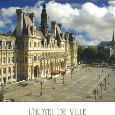 Carte postala FR003 Paris - L'Hotel-de-Ville, et, au fond, la cathedrale Notre-Dame - necirculata [5]