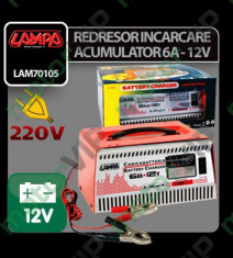 Redresor incarcare acumulator electronic 6A - 12V foto
