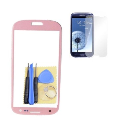 Sticla Display Fata Samsung Galaxy S3 i9300 ROZ + kit unelte + folie ecran foto