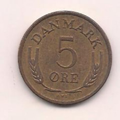 No(3) moneda-DANEMARCA -5 ORE 1972 foto