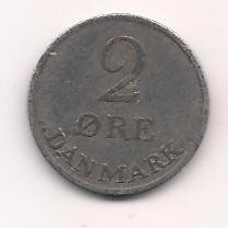 No(3) moneda-DANEMARCA -2ORE 1960 foto