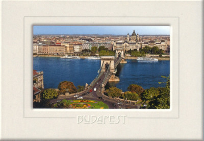 Carte postala Ungaria HU012 Budapesta - Podul cu lanturi - necirculata [4] foto