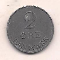 No(3) moneda-DANEMARCA -2 ORE 1967 foto