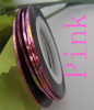 Banda decorativa pentru modele unghii de culoare roz deschis, benzi decorative