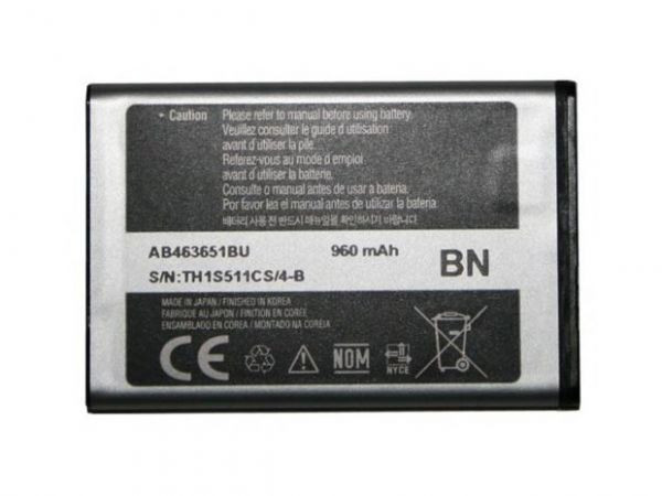 Acumulator Samsung S5610 cod: AB463651B / AB463651BA / AB463651BE /  AB463651BU, Li-ion | Okazii.ro