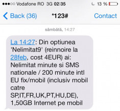 Cartela Vodafone (4euro) Nelimitat National+1,5Gb trafic de internet foto