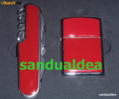 BRICHETA STIL(TIP) ZIPPO + BRICEAG MULTIFUNCTIONAL -SET PERFECT PENTRU CADOU foto