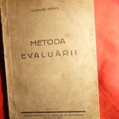 N.Parvu - Metoda Evaluarii - Ed. 1942 -Ed. Inst. Psihologie al Universitatii Cluj