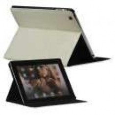 Husa iPad 2 Wi-Fi + 3G Piele De Crocodil Folio Cu Stand Alba foto