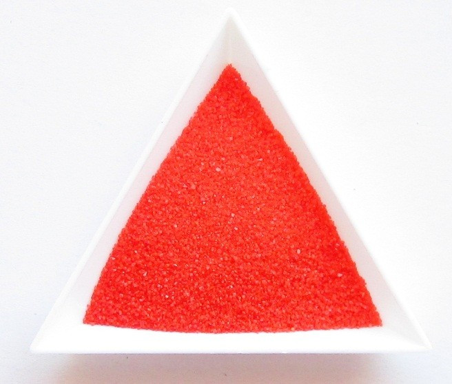 Nisip decorativ pentru modele unghii de culoare Rosu la 15 gr