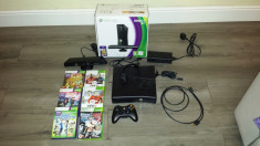 Consola Xbox 360 Slim 4Gb cu sensor Kinect+ 6 Jocuri Originale + Accesorii foto