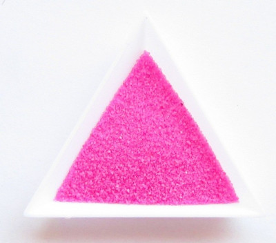 Nisip decorativ pentru modele unghii de culoare Roz Neon la 15 gr foto