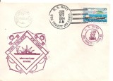 INTREG POSTAL 4806 ROMANIA, FILATELIE TEMATICA MARINA, PLIC OCAZIONAL, DATAT 27.06.1984, VIZITA VAPOR USS TRUETT IN PORT CONSTANTA, STAMPILA VAPOR., Dupa 1950