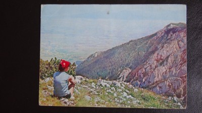 Vedere/Carte postala - Spre Tara Birsei - de pe turnul Pietrei Craiului foto