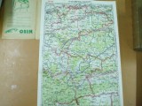 Sibiu Blaj Sighisoara harta color conform impartirii administrative din 1928 Cartograf M. D. Moldoveanu