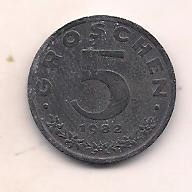 No(3) moneda-AUSTRIA -5 Groschen 1982