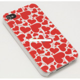 Husa bumper iPhone 4 4S red love OFHi4NJ019, Negru