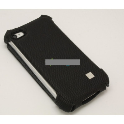 Husa bumper iPhone 4 4s piele neagra OFHi4BL001 foto