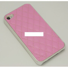 Husa fashion piele eco iPhone 4 4s pink