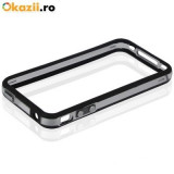 Bumper husa plastic TPU iPhone 4 4s clear, Transparent