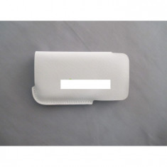 Husa toc piele eco iPhone 4s white