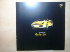 Brosura auto LAMBORGHINI GALLARDO - ( carte, revista ) (GameLand) foto