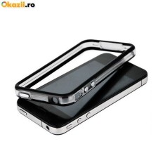 Bumper husa silicon iPhone 4 4s transparent foto