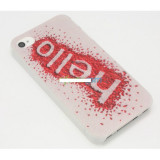 Husa bumper iPhone 4 4S hello OFHi4NJ003, Alb