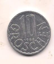No(2) moneda-AUSTRIA -10 Groschen 1982 foto