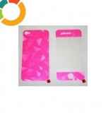 Folie protectie iPhone 4 4S pink, Anti zgariere, iPhone 4/4S, Apple