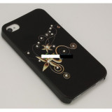 Husa bumper iPhone 4 4S night stars Swarovski OFHi4J008, Negru