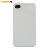 Bumper husa silicon iPhone 4 4s alb
