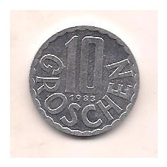 No(3) moneda-AUSTRIA -10 Groschen 1983