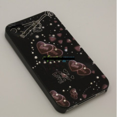 Husa bumper iPhone 4 4S love night Swarovski OFHi4J007